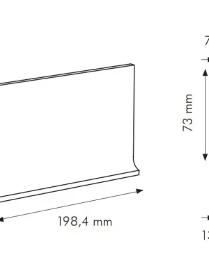Zlevněný IN Blu Avio Cod. I RAL 5014 - sokl s požlábkem 10x20 modrá matná (0011I37)