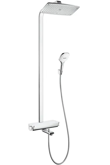 Fabrieksprijs Raindance E Showerpipe 360 1jet s vanovým termostatem, bílá/chrom (27113400)