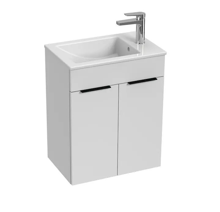 Cube - skříňka s umyvadlem 50 cm, 2 dvířka, bílá (H4536411763001) Flitsaanbieding