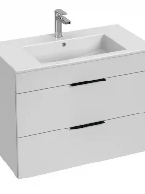Uitverkoop Cube - skříňka s umyvadlem 80 cm, 2 zásuvky, bílá (H4537621763001)