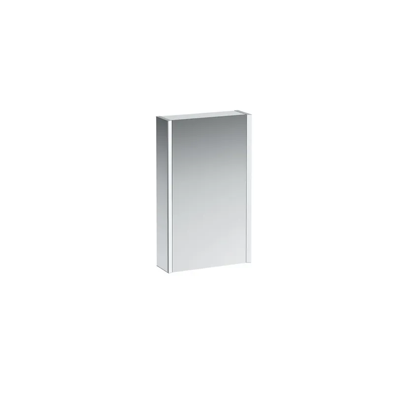 Alleen Vandaag Frame 25 - hliníková zrcadlová skříňka 75x45, LED, panty vlevo, el.zásuvka, prostorové osvětlení, bílá (H4083519001451)