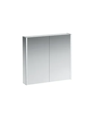 Actieprijs Frame 25 - hliníková zrcadlová skříňka 75x80, LED, el.zásuvka, bílá (H4085039001451)