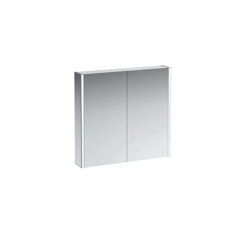 Seizoensaanbieding Frame 25 - hliníková zrcadlová skříňka 75x80, LED, prostorové osvětlení, bílá (H4085739001451)