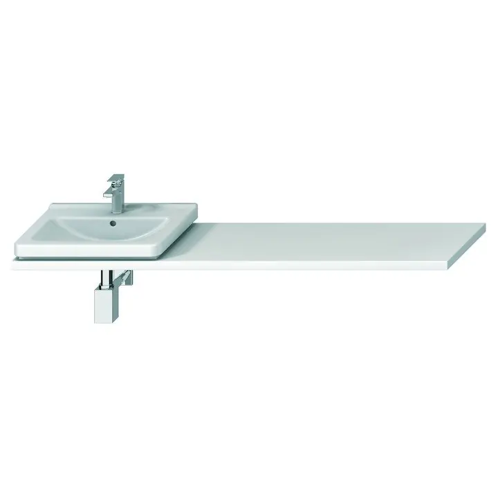 Levný Cubito - atypická umyvadlová deska 65-160 cm, výřez vlevo/vpravo, pro Cubito 45-75, bílá (H46J4230115001)