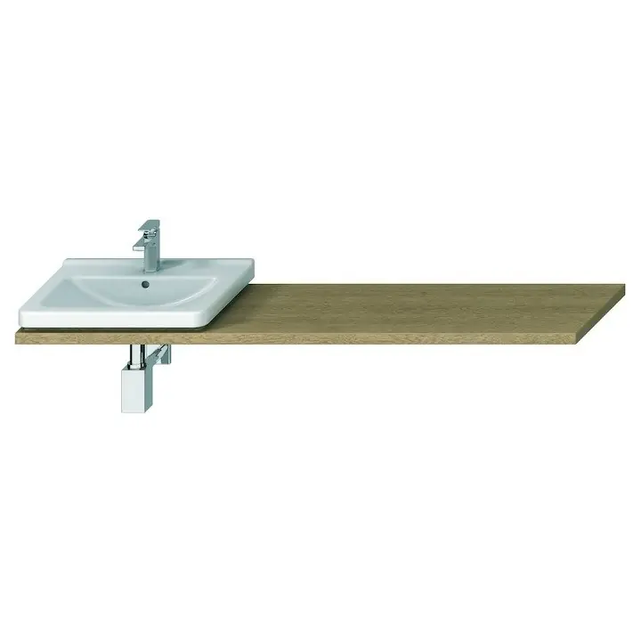 Cubito - atypická umyvadlová deska 65-160 cm, výřez vlevo/vpravo, pro Cubito 45-75, dub (H46J4230115191) Sleva