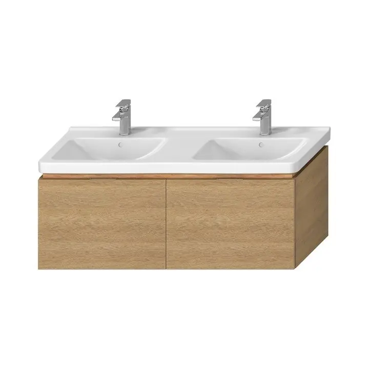 Cubito - skříňka pod dvojumyvadlo 130 cm, 2 zásuvky, dub (H40J4274015191) Vrácení Zdarma