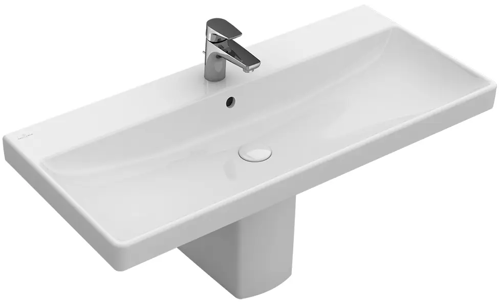 Populair Avento - umyvadlo 100x47, nábytkové, 3 otvory (1 proražen), s přepadem (4156A501)