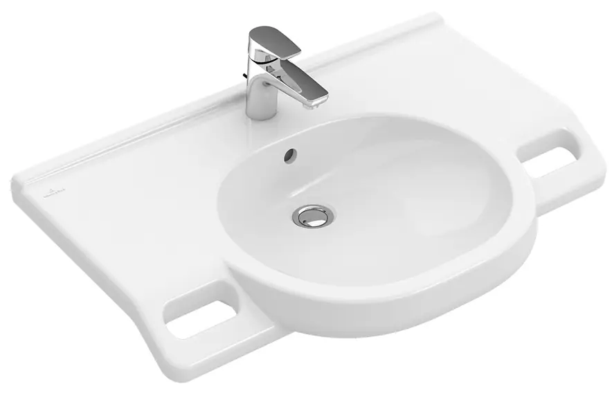 Gereduceerde Prijs O.novo - umyvadlo Vita 80x55, 3 otvory (1 proražen), s přepadem (41208001)