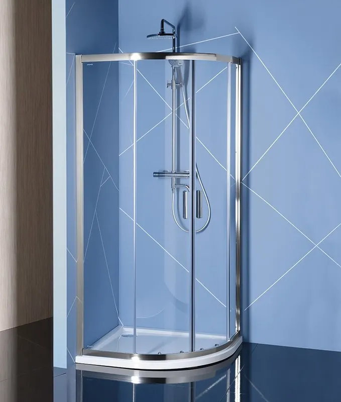 Akce Easy čtvrtkruhová sprchová zástěna 800x800mm, L/R, čiré sklo (EL2515)