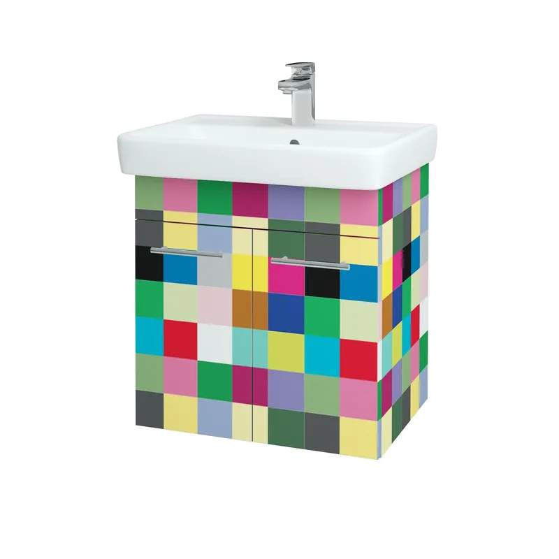 Levný Q SZD2 60 - skříňka s umyvadlem 60 cm, závěsná, CS III (QDV015 SZD2 060 CS III)