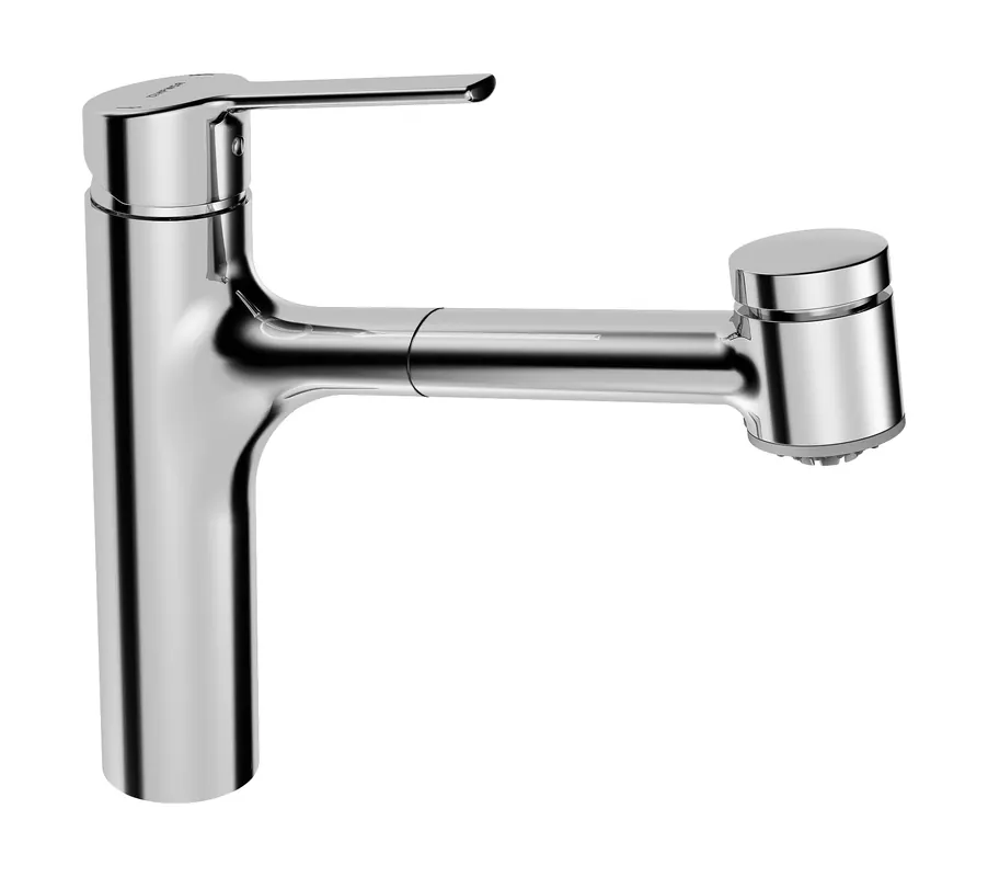Hansaronda Comfort - páková dřezová baterie pro beztlaké ohřívače vody, vytahovací sprcha (55191133) Tijdelijk Beschikbaar