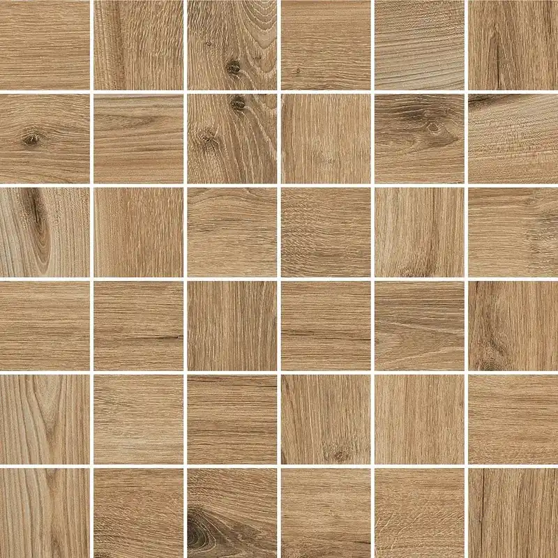 Gecertificeerd Eiche Mosaico 5x5 Natur - dlaždice mozaika 30x30 hnědá (ECH335K)