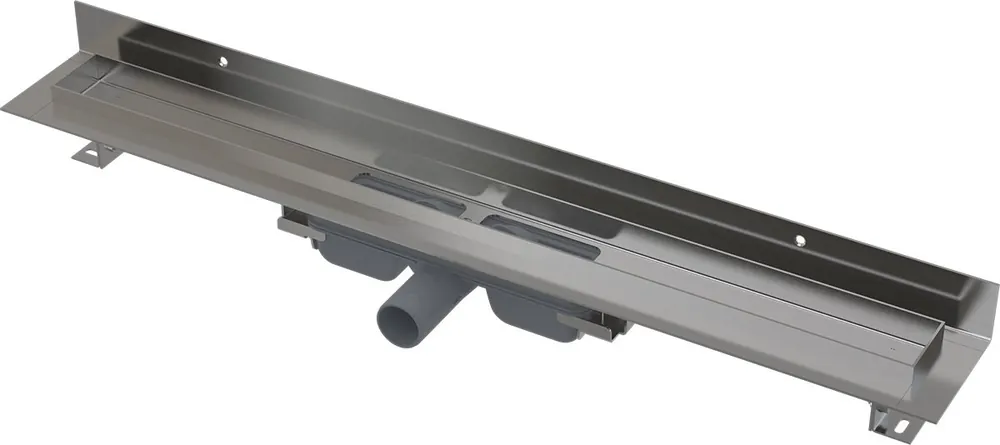 APZ116 Wall Low - podlahový žlab, pevný límec ke stěně, 55 cm (APZ116-550) Výprodej