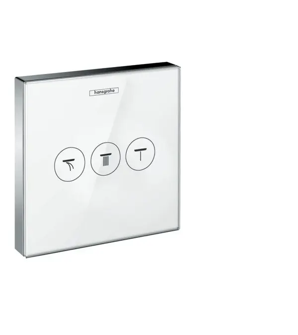 ShowerSelect Glass ventil pod omítku pro 3 spotřebiče, bílá/chrom (15736400) Actieprijs