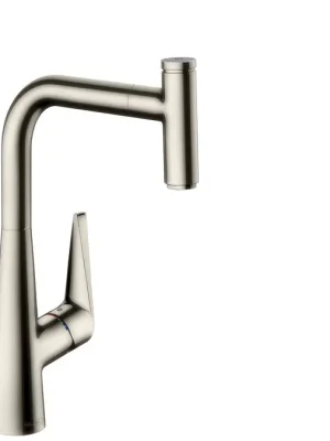 Bezpečná Platba Talis Select M51 - kuchyňská páková baterie 300, vytahovatelný výtok, 1jet, nerez (72821800)