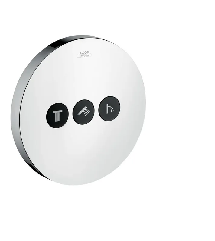 Dagaanbieding ShowerSelect Round - podomítkový ventil pro 3 spotřebiče, vrchní sada (36727000)