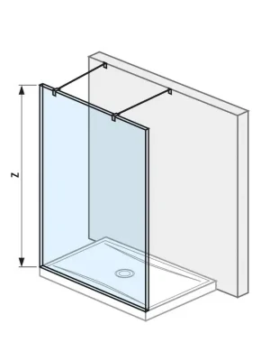 Pouze Dnes Pure - skleněná stěna pevná 140 cm (H2674220026681)