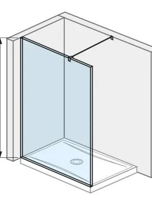 Aanbieding Pure - skleněná stěna boční 140 cm (H2674250026681)