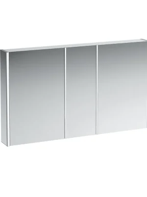 Weekendaanbieding Frame 25 - hliníková zrcadlová skříňka 75x120, LED, el.zásuvka, prostorové osvětlení (H4088549001441)