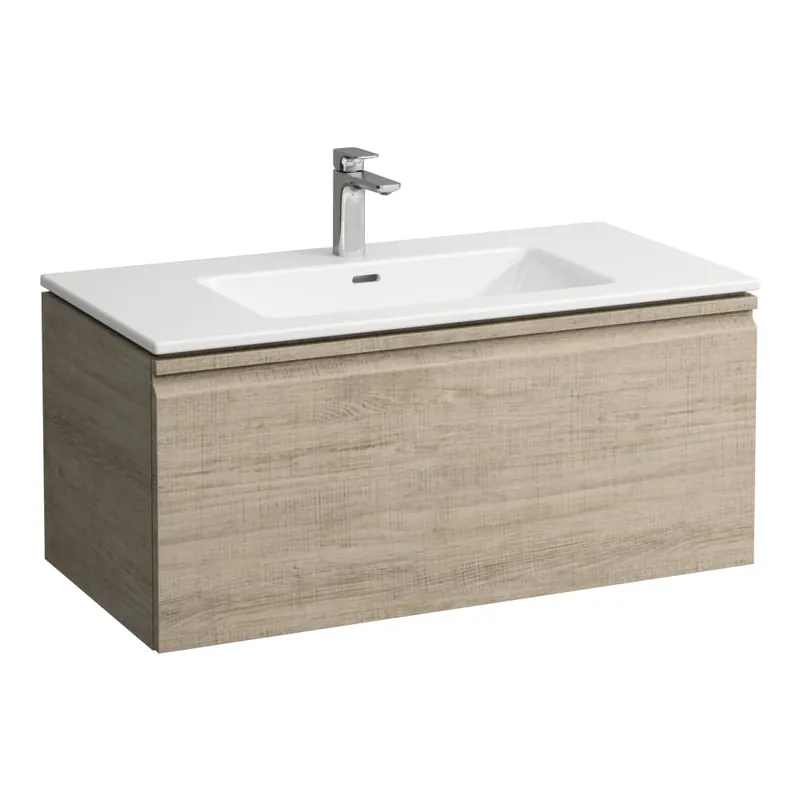 Hete Deal Laufen Pro S - skříňka 100x50 včetně umyvadla, vniřní zásuvka, světlý dub (H8609664791041)