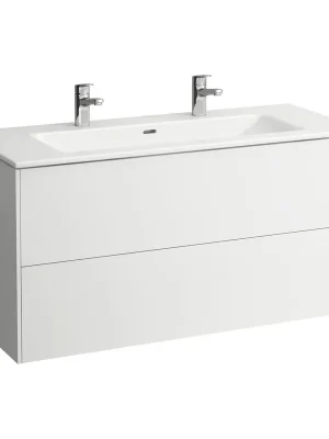 Veilige Betaling Base - skříňka 120x50 včetně umyvadla, 2 otvory pro 2 baterie, světlý jilm (H8649632621071)