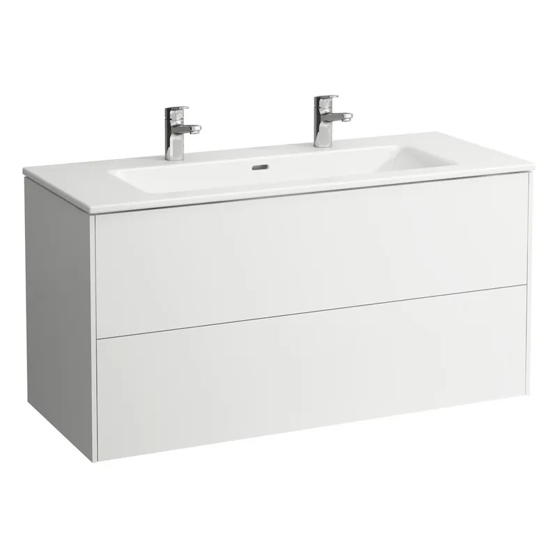 Veilige Betaling Base - skříňka 120x50 včetně umyvadla, 2 otvory pro 2 baterie, světlý jilm (H8649632621071)