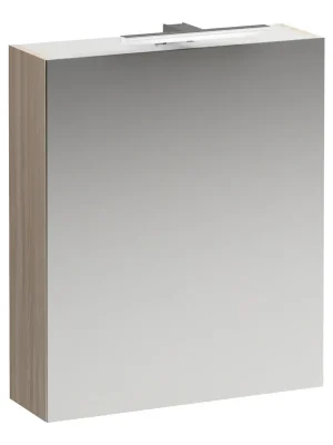 Aanbieding Base - zrcadlová skříňka 60x70 pravá s osvětlením a zásuvkou, světlý jilm (H4027521102621)