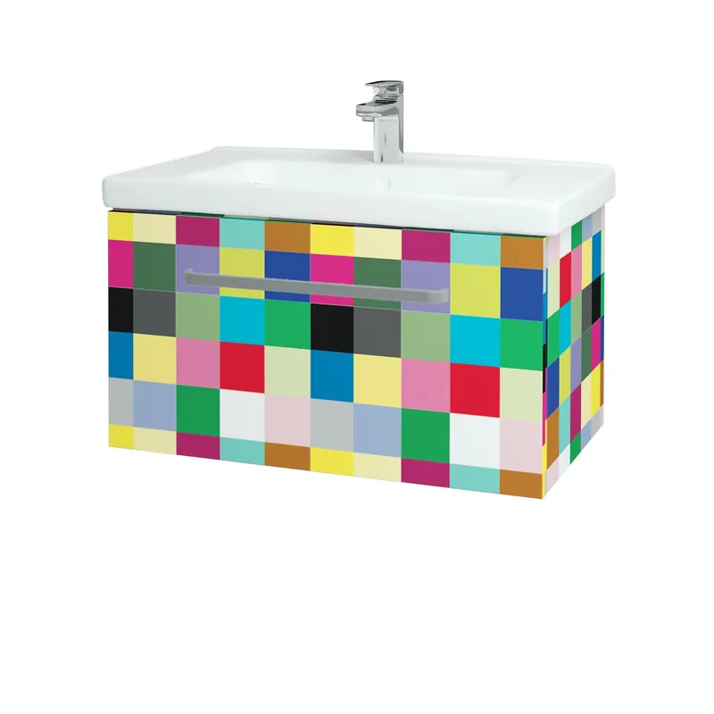 Omezené Množství Big Inn SZZ 80 - skříňka s umyvadlem 80 cm, závěsná, CS III (BIN011 SZZ 080 CS III)
