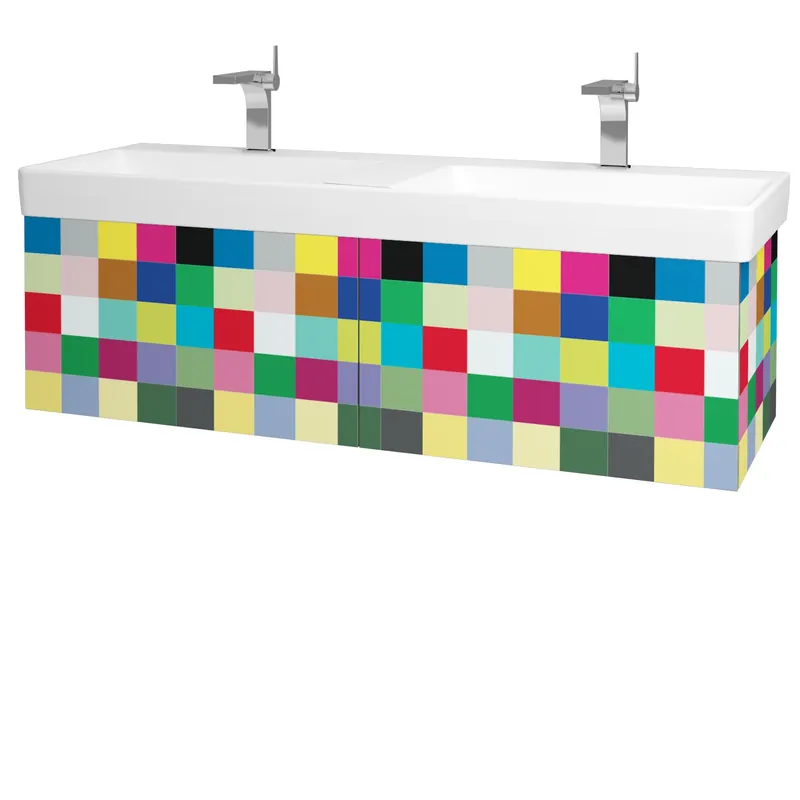 Veilige Betaling Variante SZZ2 130 - skříňka pro umyvadlo Laufen Pro S 130 cm, 2 zásuvky, závěsná, CS III (VAR084 SZZ2 130 CSIII)