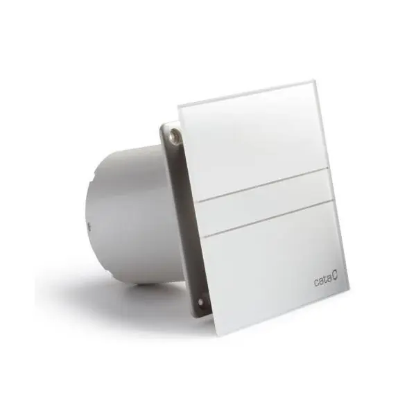 CATA E100 GT sklo - nástěnný ventilátor, doběhový časovač, bílý (00900100) Výhodná Nabídka