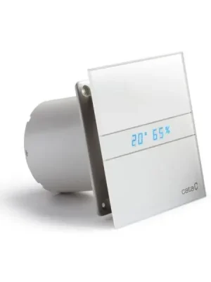Super Cena CATA E120 GTH sklo Hygro - nástěnný ventilátor, doběhový časovač, mikroventilace, bílý (00901200)