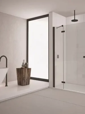 ANT - boční stěna 80 cm, rohová vzpěra, profil černý (ANT08000607) Shop Nu