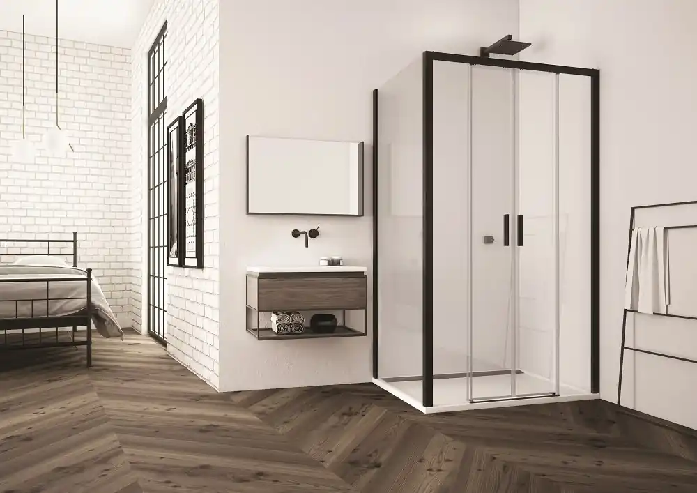 TOPF2 - ATYP boční stěna 25-80 cm, profil černý (TOPF2SM10607) Bestel Nu
