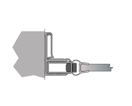 Nástěnný profil s magnetickým těsněním, černý matný, 198 cm, pro Solino (V2.SOL.06) Merkproduct