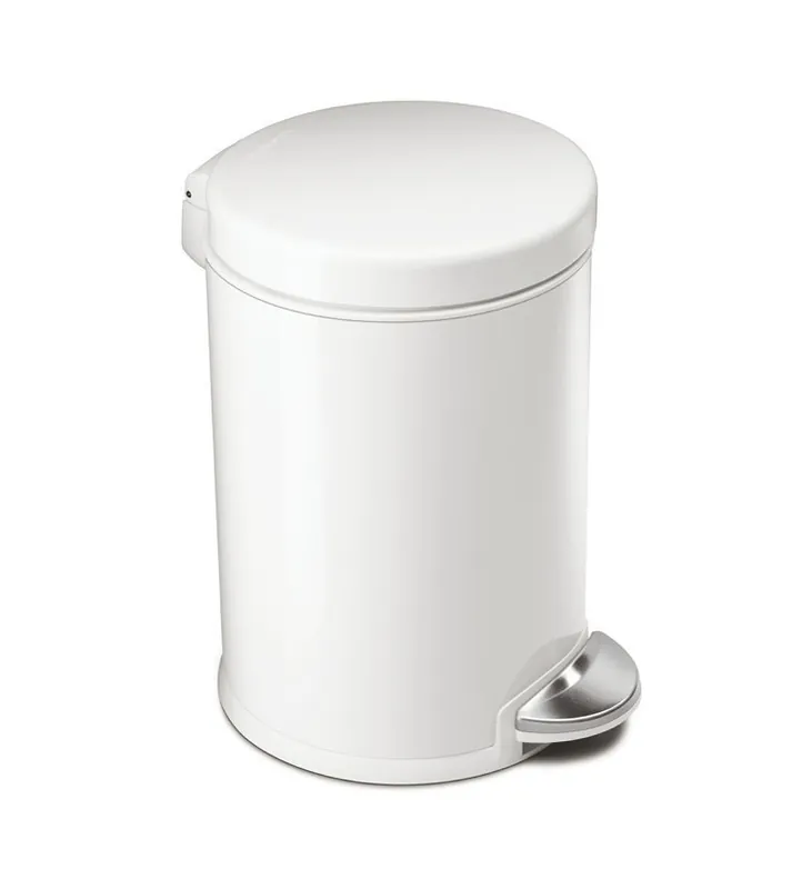Pedálový odpadkový koš Simplehuman - 4,5 l, kulatý, bílý (CW1853CB) Koopje