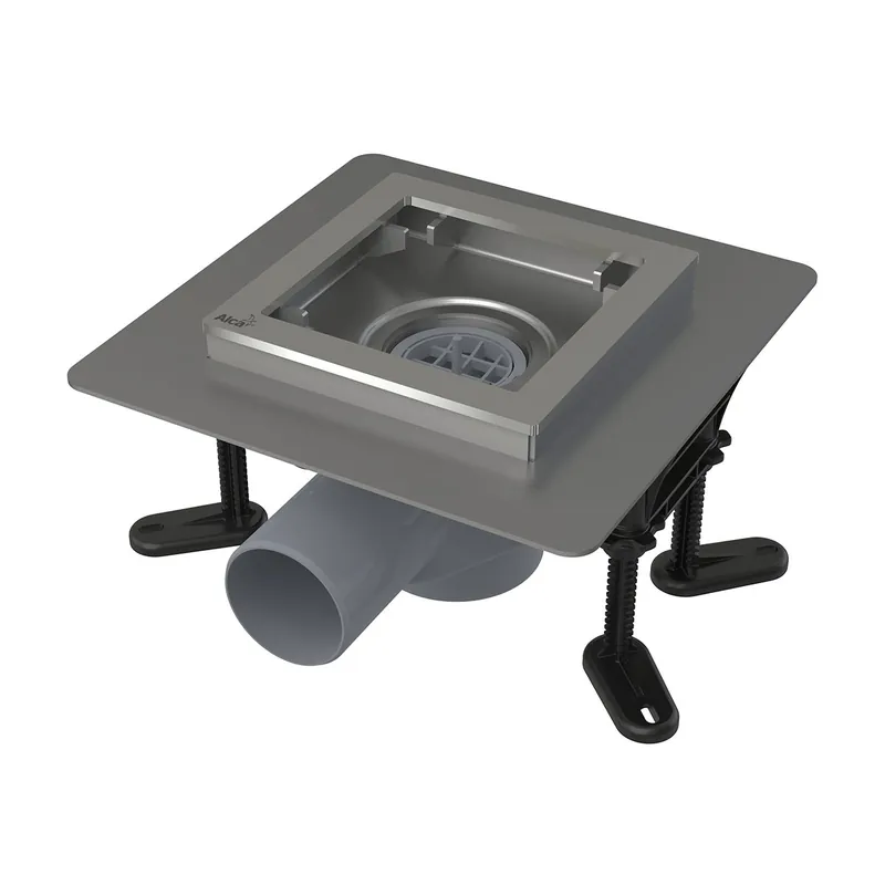 Dokud Zásoby Vydrží APV130 - podlahová vpust nerezová 130x130 mm boční, bez mřížky, vodní zápachová uzávěra (APV130)