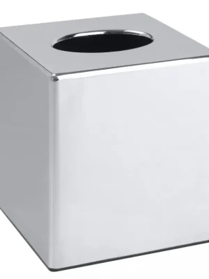 Zásobník na papírové kapesníky krychle, chrom/plast (101003021) Flitsaanbieding