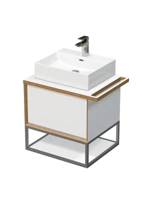 Actieprijs OXO multi - skříňka 60 cm s umyvadlem na desku, 1 zásuvka, držák na ručník vpravo, závěsná (OXO MULTI OALU 60 1Z KDP)