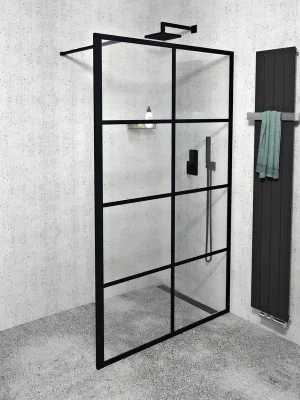 Alleen Vandaag Cure Black sprchová zástěna 140 cm, černý mat (CB140)