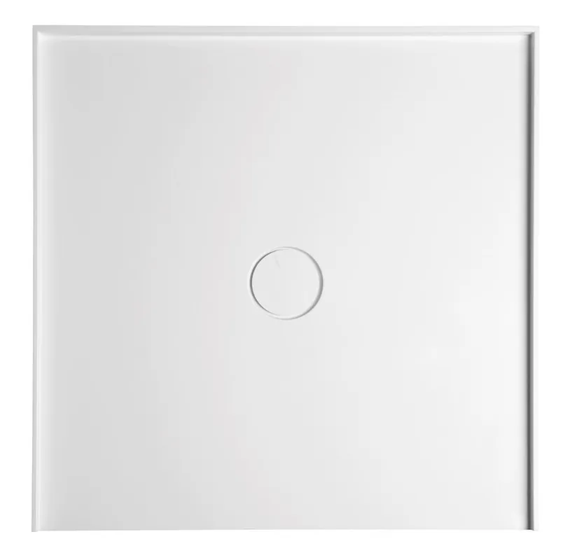 Zlevněný Mirai sprchová vanička z litého mramoru do niky, čtverec 90x90x1,8 cm (73185)