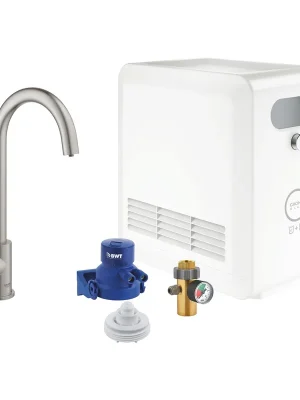 Weekendaanbieding Grohe Blue Mono Chilled a Sparkling - baterie s filtrační a chladící funkcí, supersteel (31302DC2)