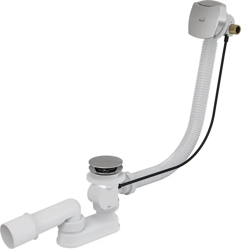 Sifon vanový automat s napouštěním přepadem chrom, délka 60 cm (A564CRM1) Levný