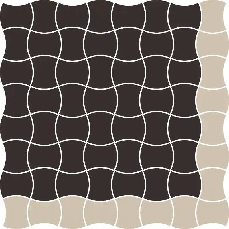 Populair Modernizm nero mozaika prasowana mix A - dlaždice mozaika 29,8x29,8 (157258)